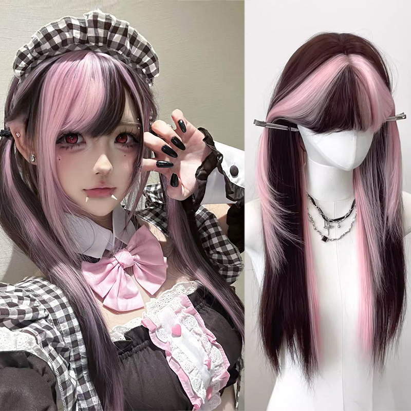 Table Tennis Double - [Peach Mist Twins] Wig Female Long