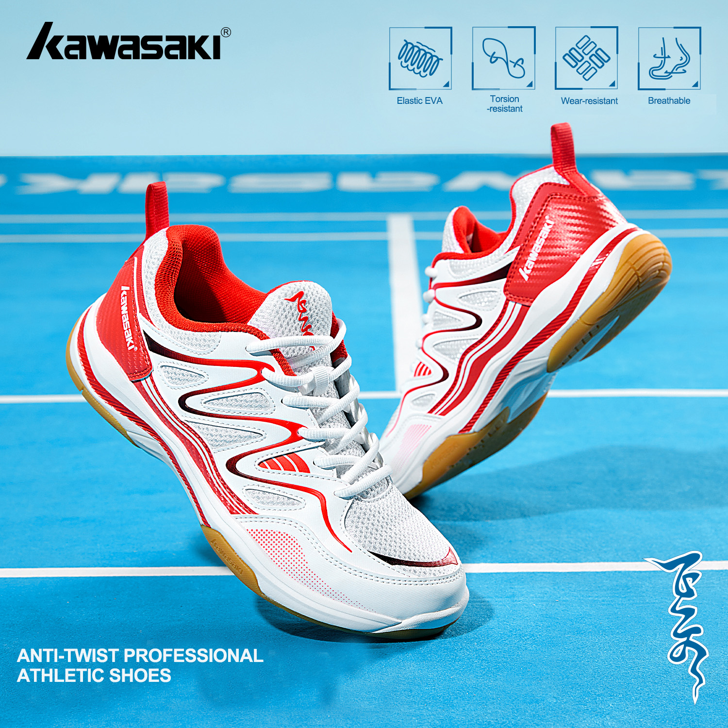 Table Tennis History - Retro Design Badminton Shoes Kawasaki Original