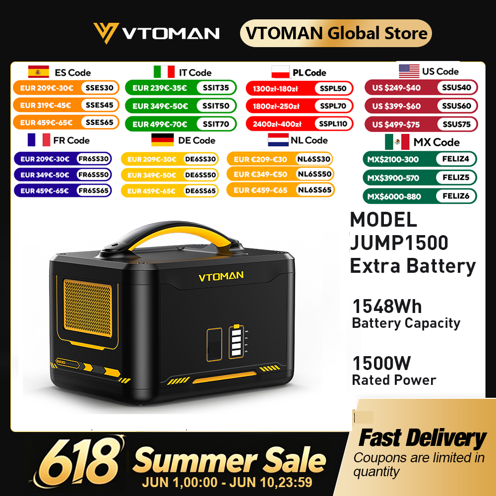 VTOMAN Jump 1500 Extra Battery - Table Tennis 11 评论和价格
