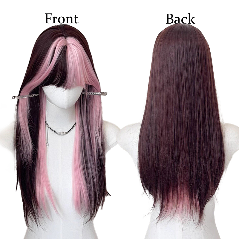 [Peach Mist Twins] Wig Female  - Table Tennis Double 评论和价格