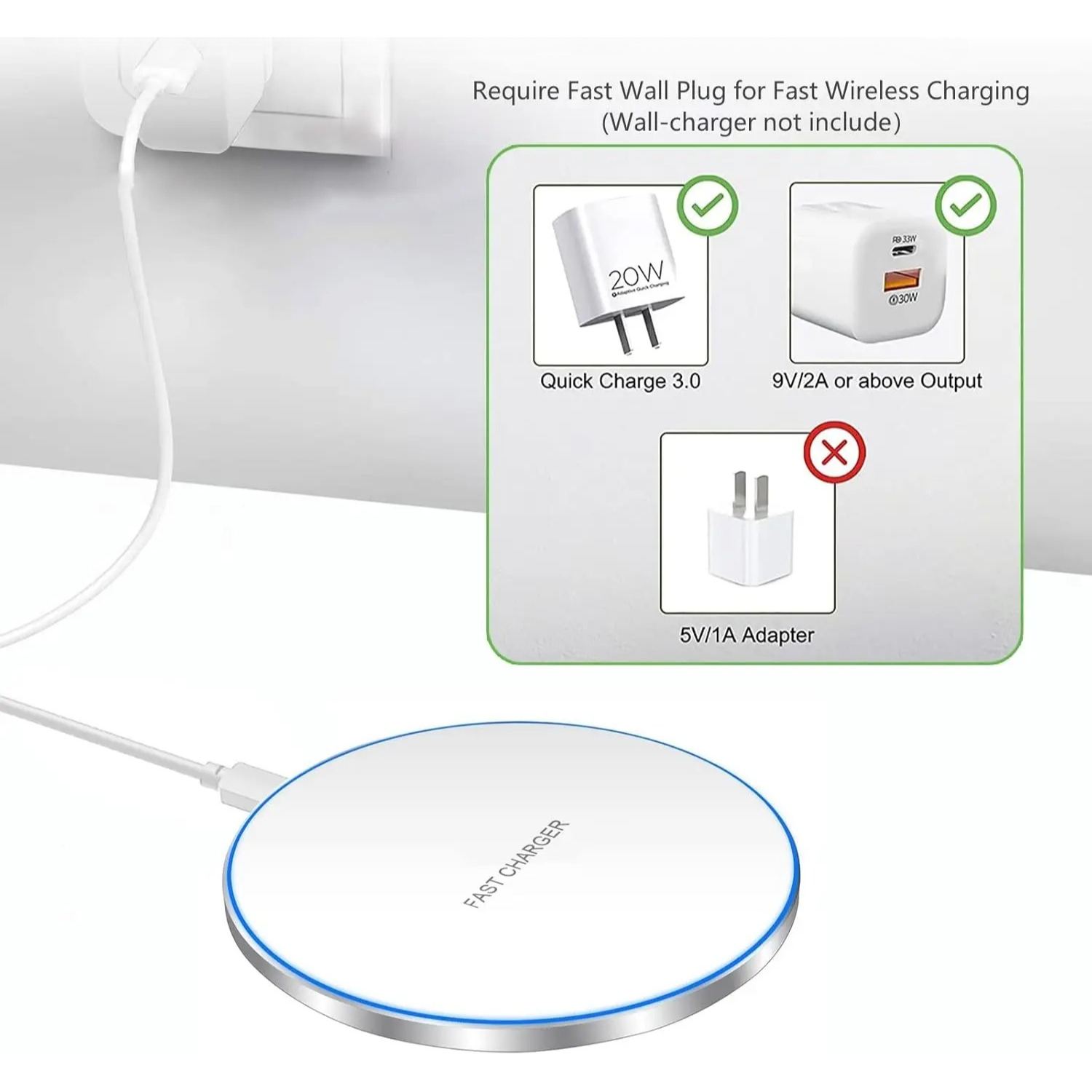 LED Light Wireless Charger Pad - Table Tennis 11 评论和价格