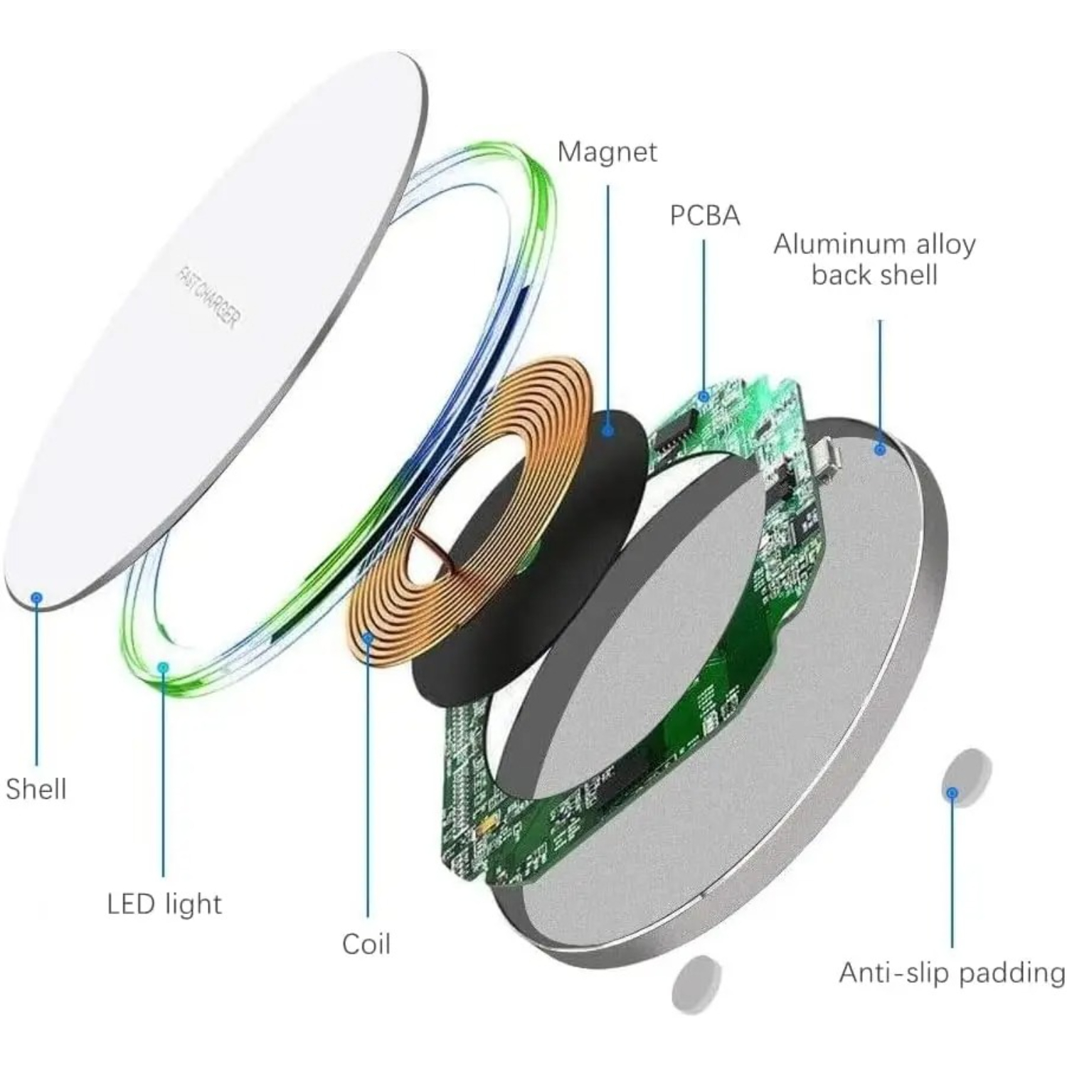 LED Light Wireless Charger Pad - Table Tennis 11 评论和价格