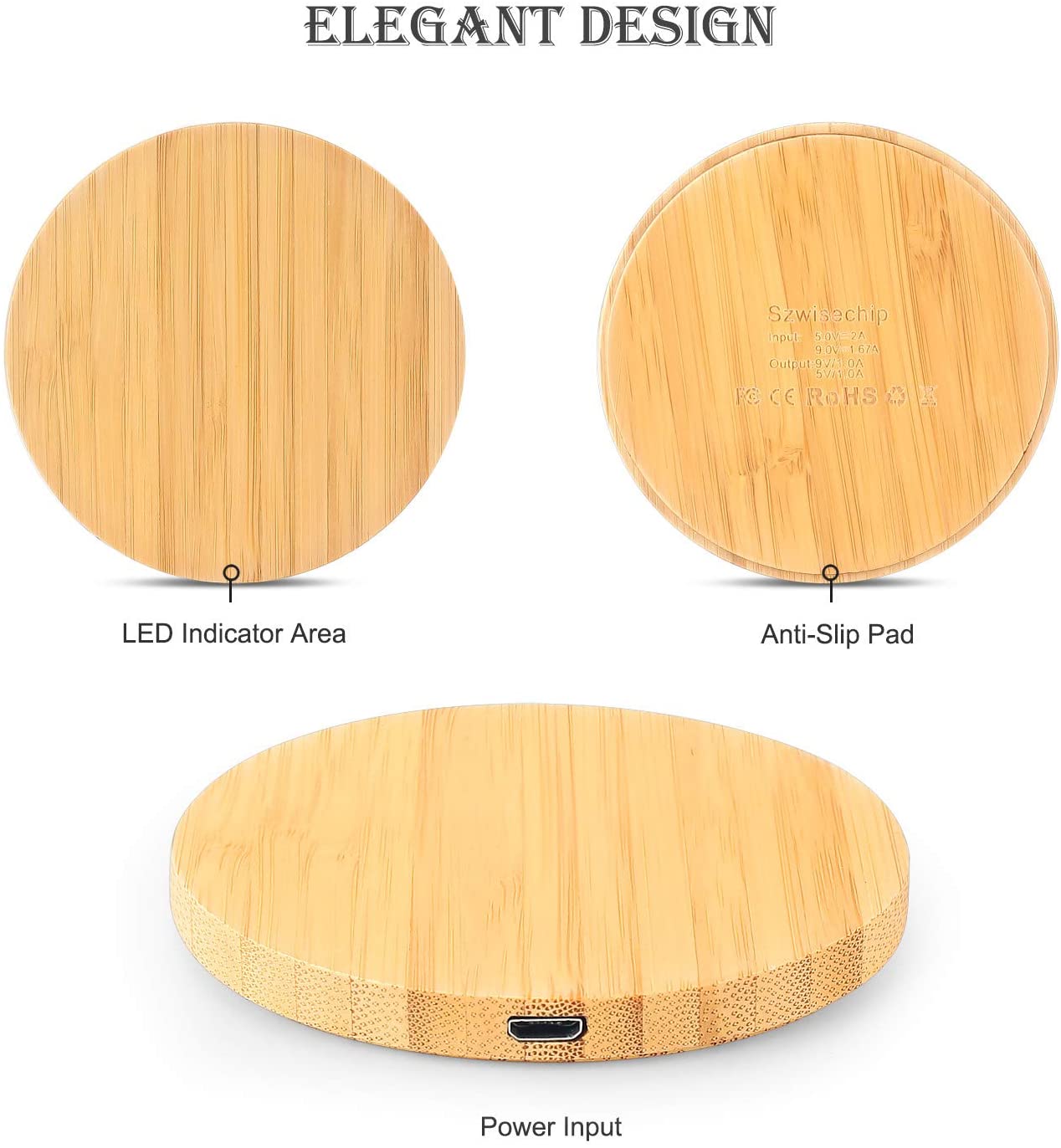 Bamboo Wireless Charger 15W 10 - Table Tennis 11 评论和价格