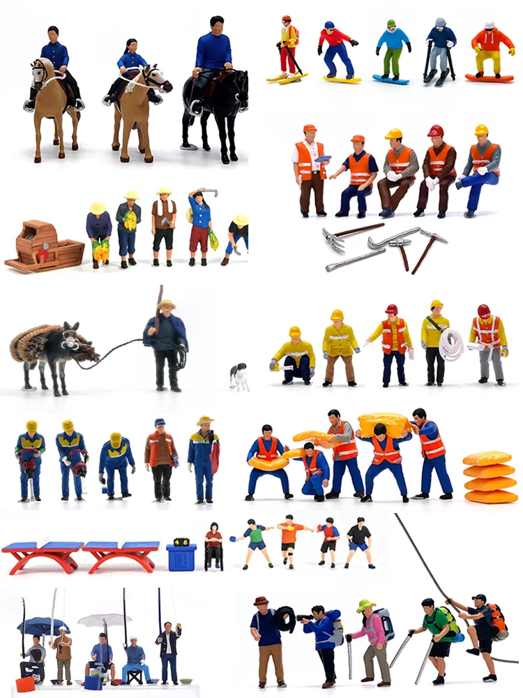 HO 1:87 Painted Figures HO Sca - Table Tennis Movie 评论和价格